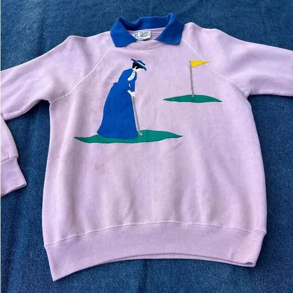 90s Lee Top Drawer by Nancy Schuyler custom lady golf graphic crewneck - Picture 8 of 14